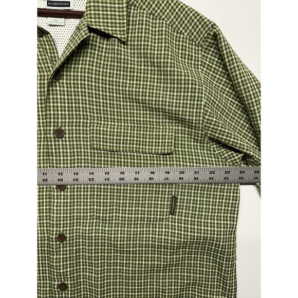 ExOfficio Buzz Off Insect Shield Long Sleeve Men's Shirt Green Plaid Large - Picture 9 of 14